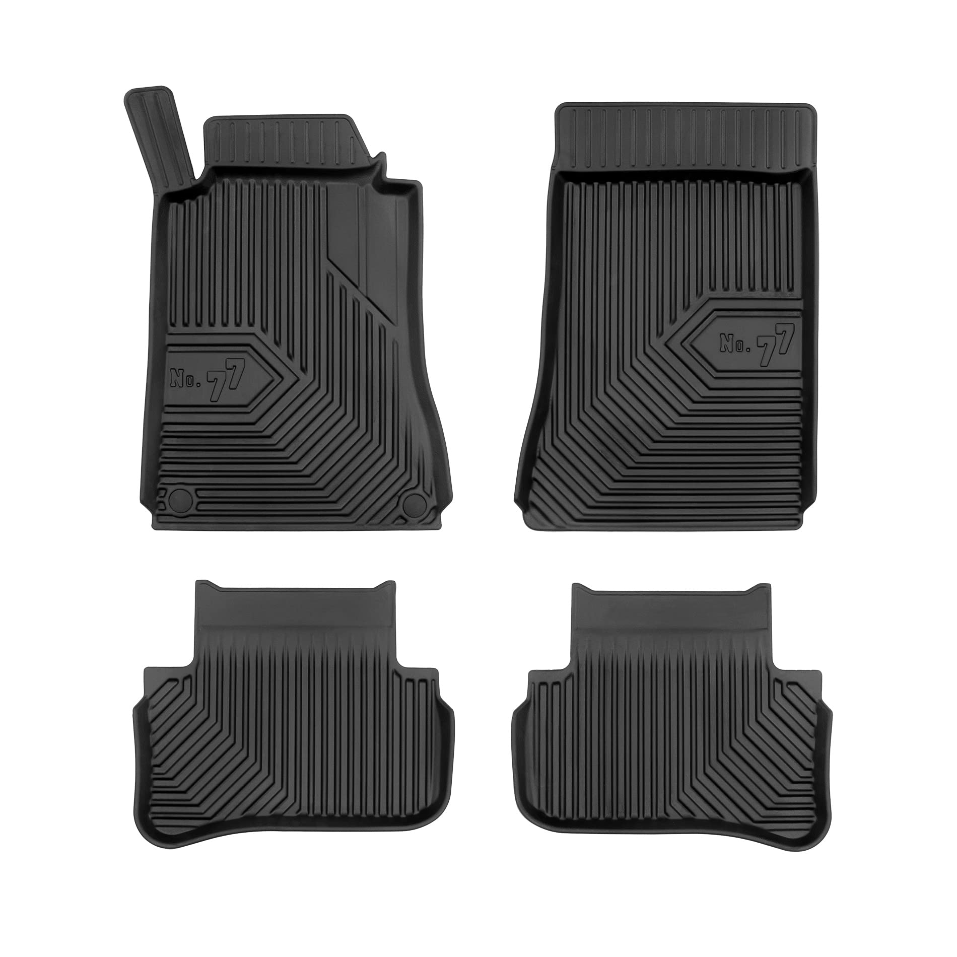 FROGUM No.77 Alfombrillas para Coche Alfombras para Mercedes-Benz Clase C W203 2000-2007 | Borde Alto | para Todo el año | Tamaño