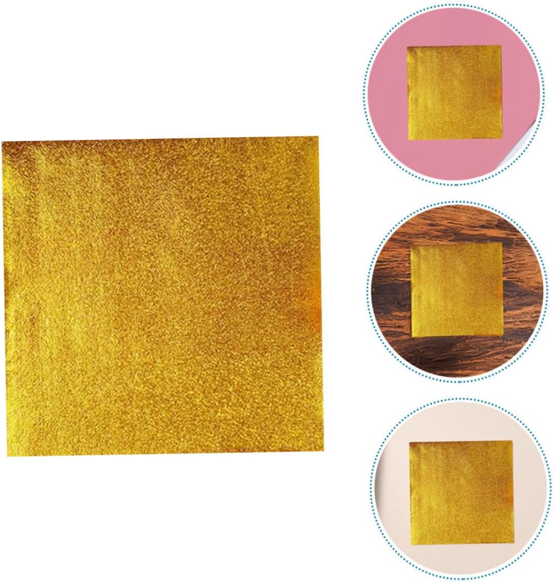Gold Foil Chocolate Candy Wrappers 600pcs Square Aluminum Foil Sheets for DIY Treats Food-Grade Packaging for Homemade Sweets and Lollipops