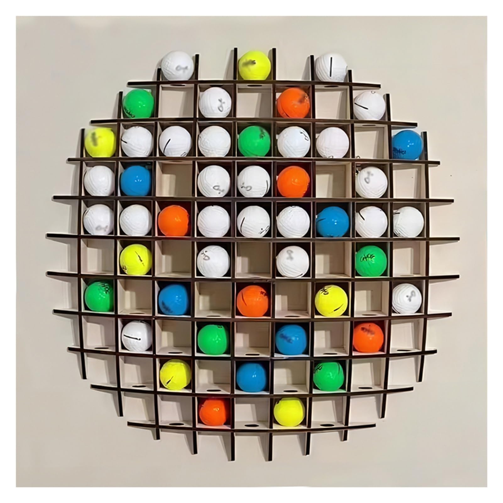 XPLKQXE Expositor Bolas Golf Pared, 78 Golf Ball Display Case Cabinet, Regalo Porta Pelotas De Golf para Entusiastas del Golf Hogar/Oficinas/Dormitorios/Salones