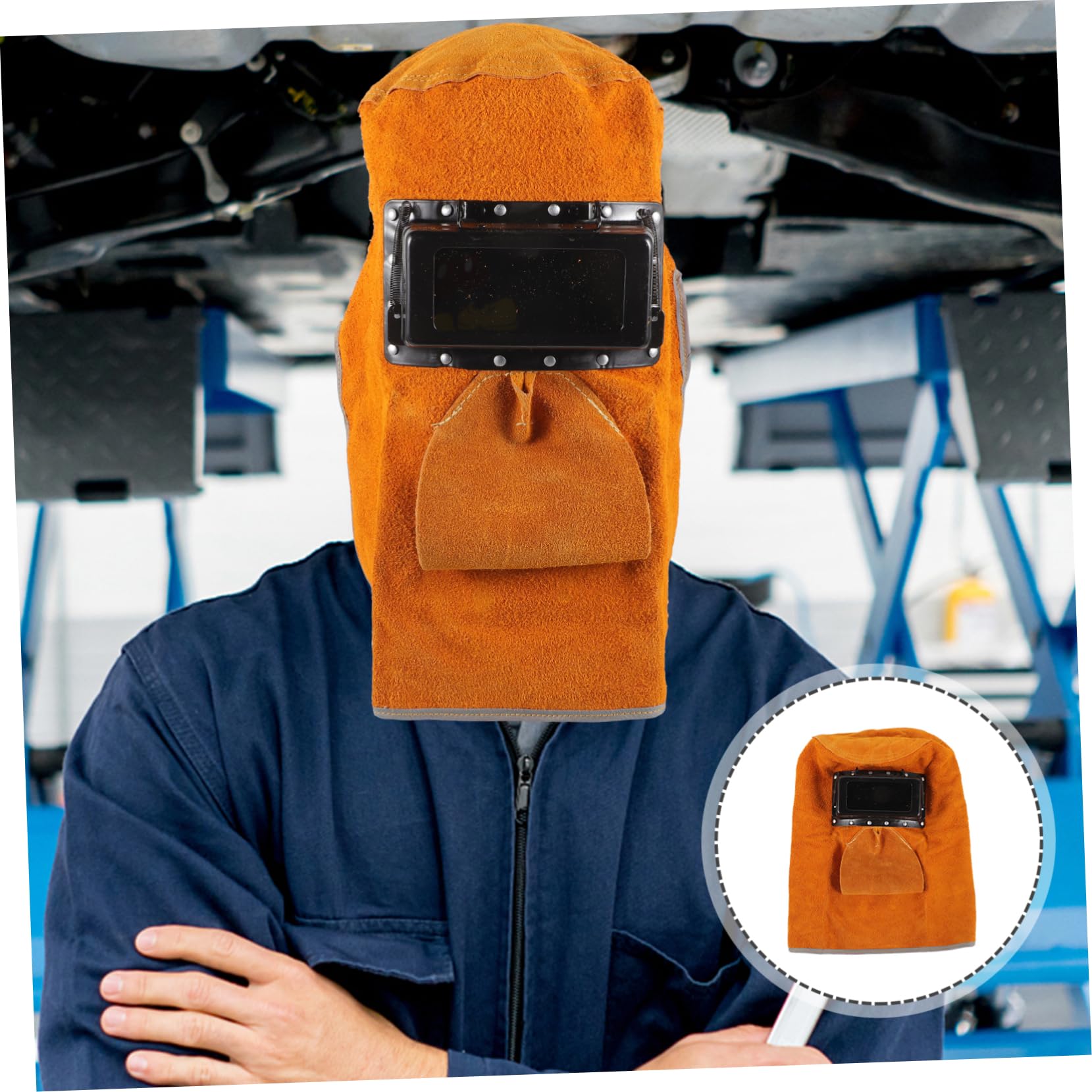 Uonlytech 4piezas Casco De Soldadura Ajustable Con Facial y Ocular De Soldar Con Lente Diseño Ergonómico y Ventilación Para Mayor Comodidad