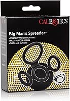 Vista 6 de CalExotics Big Man's Spreader - Potenciador de erección de silicona con 4 anillas, color negro (12754_negro)