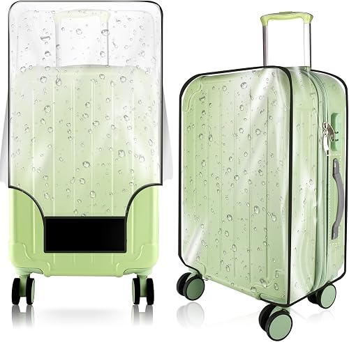 PVC Suitcase luggage cover Protectors, Clear-Black Frame, 30"