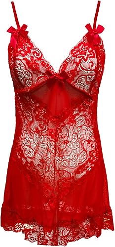 Miniatura 7 de Trajes sexuales para mujeres Hot Nightie para señoras Ver a través de ropa de dormir de las mujeres Sexy Encaje de las Mujeres Exóticos Teddies &