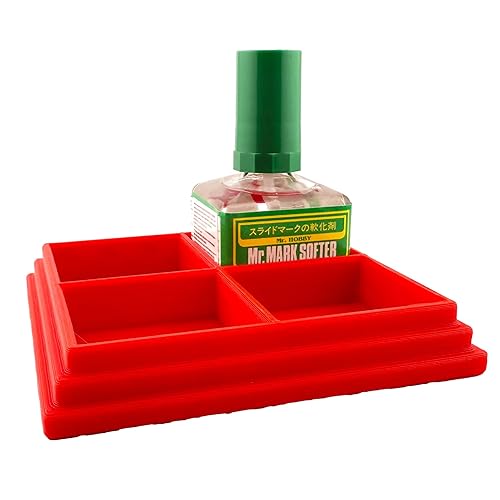 Miniatura 2 de Jeff Did It Paint Bottle Holder - Holds 4 Bottles Compatible with Mr. Hobby Square Bottles with Rubber Feet Anti-Tip Anti Slip Design - 3D Printed