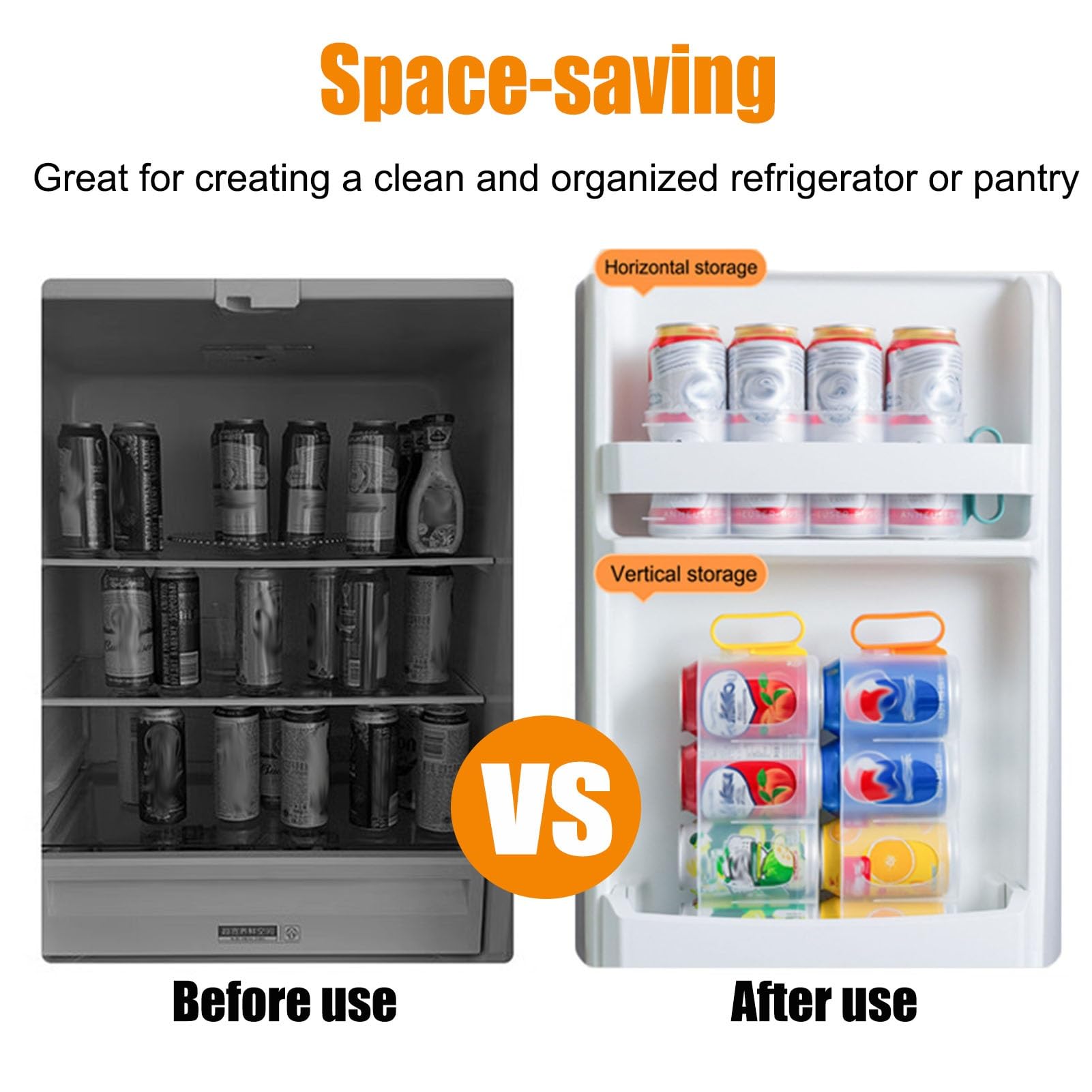 Organizador Latas Nevera Paquete De 4 Estantes Organizadores De Latas Transparentes Para Refrigerador, Soporte Dispensador De Almacenamiento De Bebidas Apilables Para Latas De Refrescos Para Refrigera