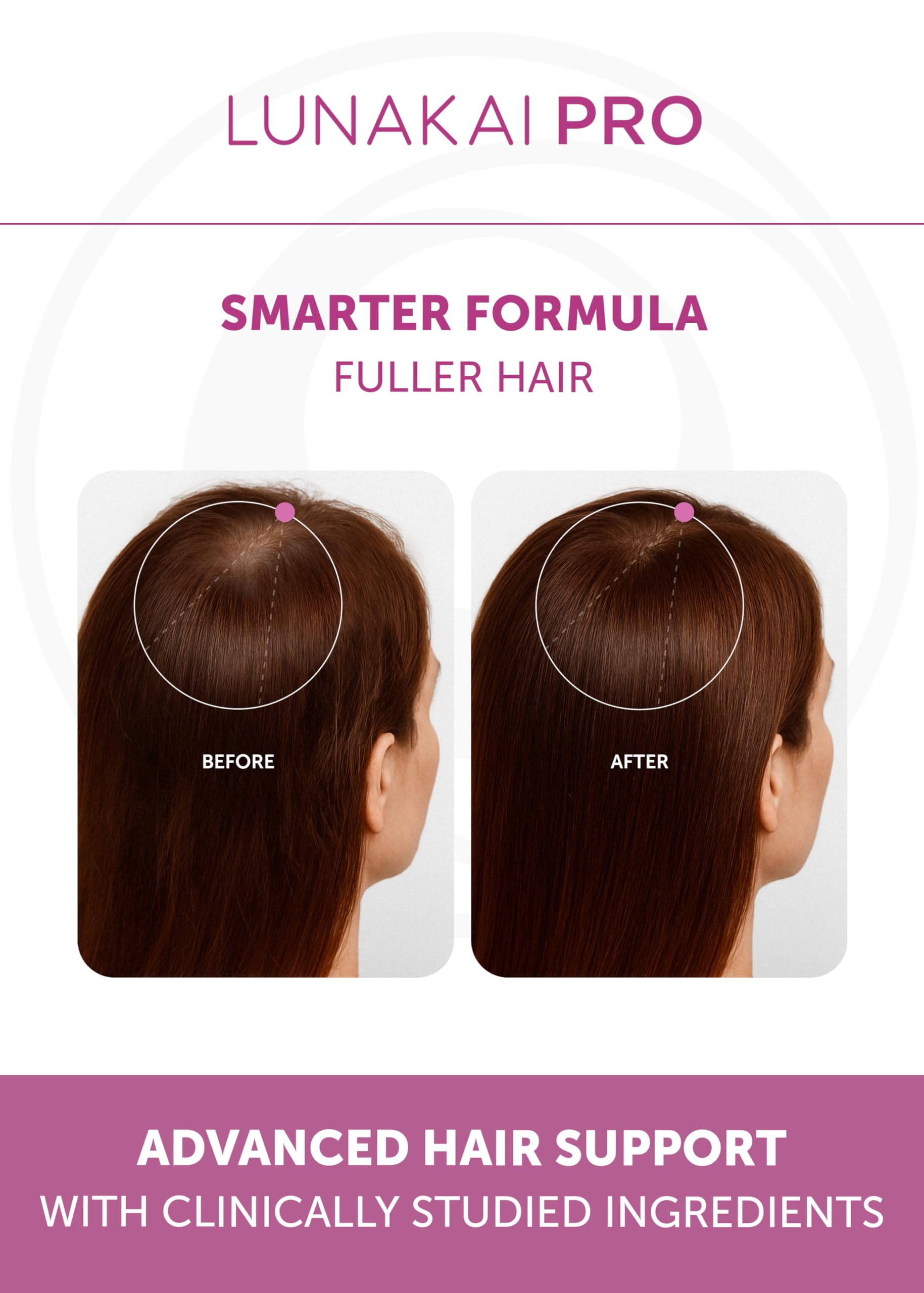 Lunakai Hair Growth Capsules for Women with Biotin, Collagen & Keratin