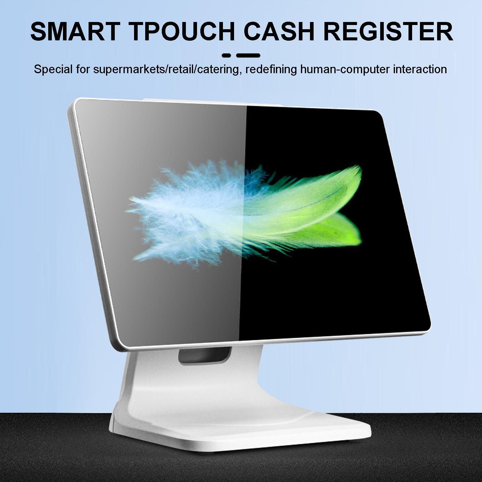 Registratore di Cassa all-in-One da 15,6'' - 64GB+4GB, Touch Screen Regolabile, Pos Intelligente per Ristoranti, Negozi, Supermercati (Esclusi Attivazione Windows E Software)