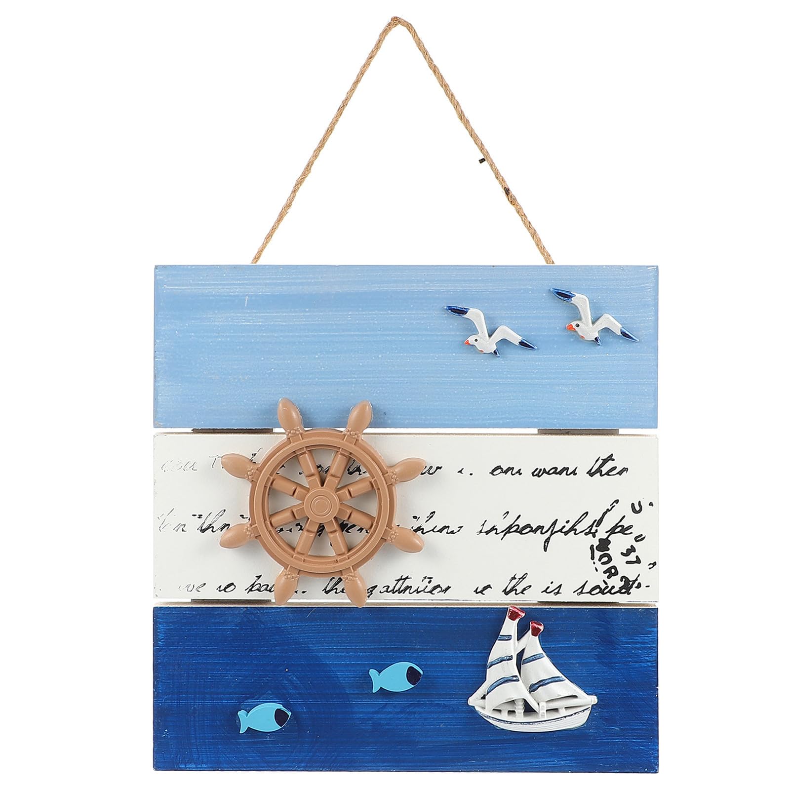 Panneau décoratif mural en bois style marin suspendre pour chambre enfant