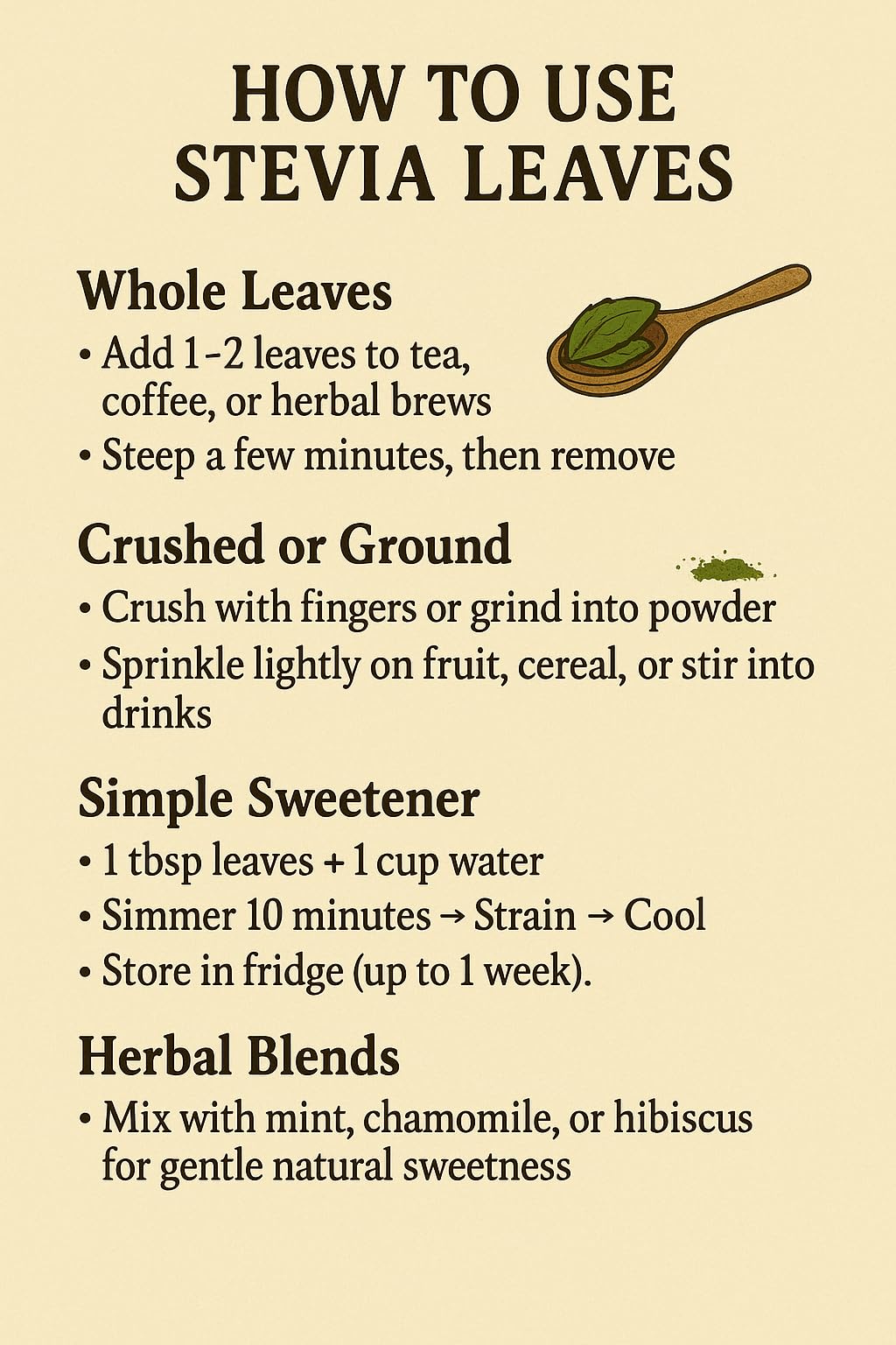 Stevia Rebaudiana Foglie Intere Tè Erbe Secca 300g