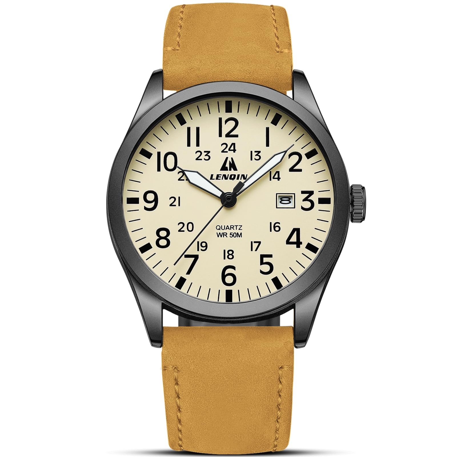 LN LENQIN Orologio Uomo Orologio Militare Orologio Campo Orologi Analogici Al Quarzo Per Uomo Orologi Polso Impermeabili Con Cinturino in Nylon Orologio Sportivo Tattico Militare Con Data