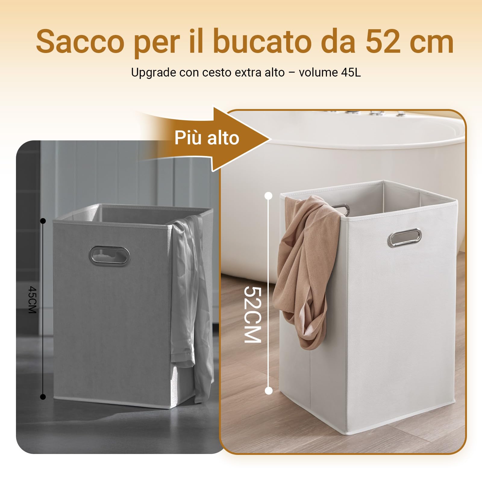 SoBuy Mobile Bagno Salvaspazio con Cesto Portabiancheria 45L 40x38x180cm | Colonna Bagno Stretta con Cassetto Ripiano Aperto e Anta Mobiletto per Lavanderia o WC BZR216-W