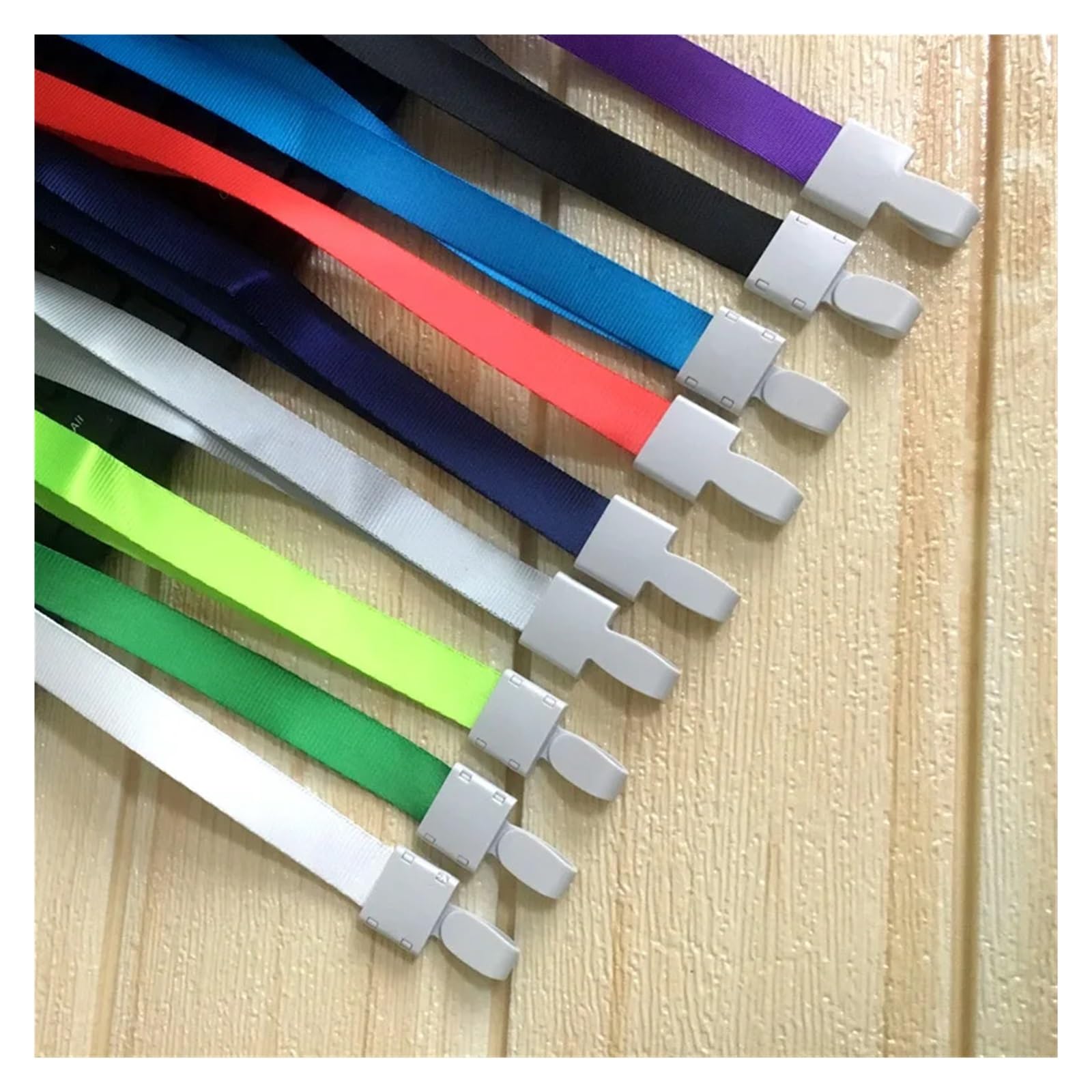 Lanyard Da Collo 50 pezzi di cordino da collo in nylon con clip in plastica, for badge identificativo, porta for ufficio(50pcs Dark Blue)