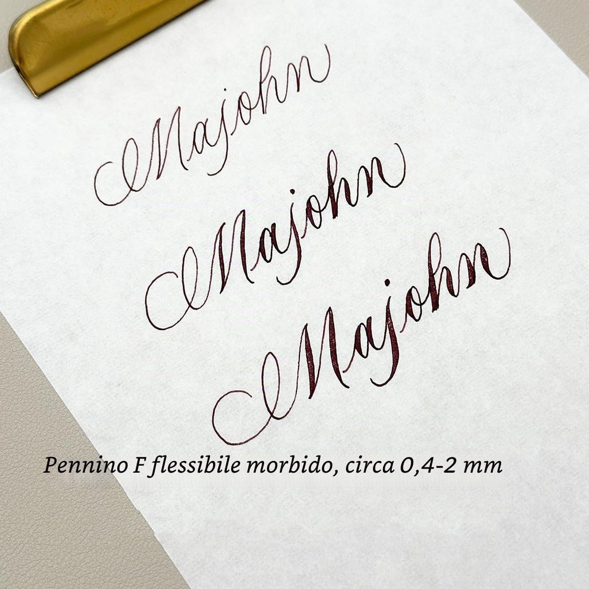 Erofa - Penna stilografica Majohn P136 con pennino flessibile, set di penna flessibile in resina blu cielo