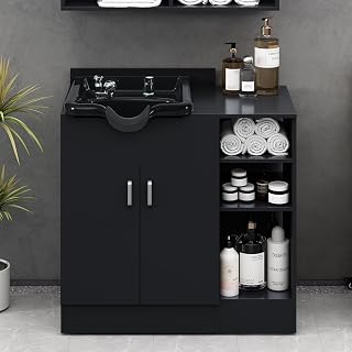 Shampoo Backwash Station for Salons,Salon Station with Shampoo Bowl & Storage Layer,Salon Equipment for Professional Spa Beauty Services