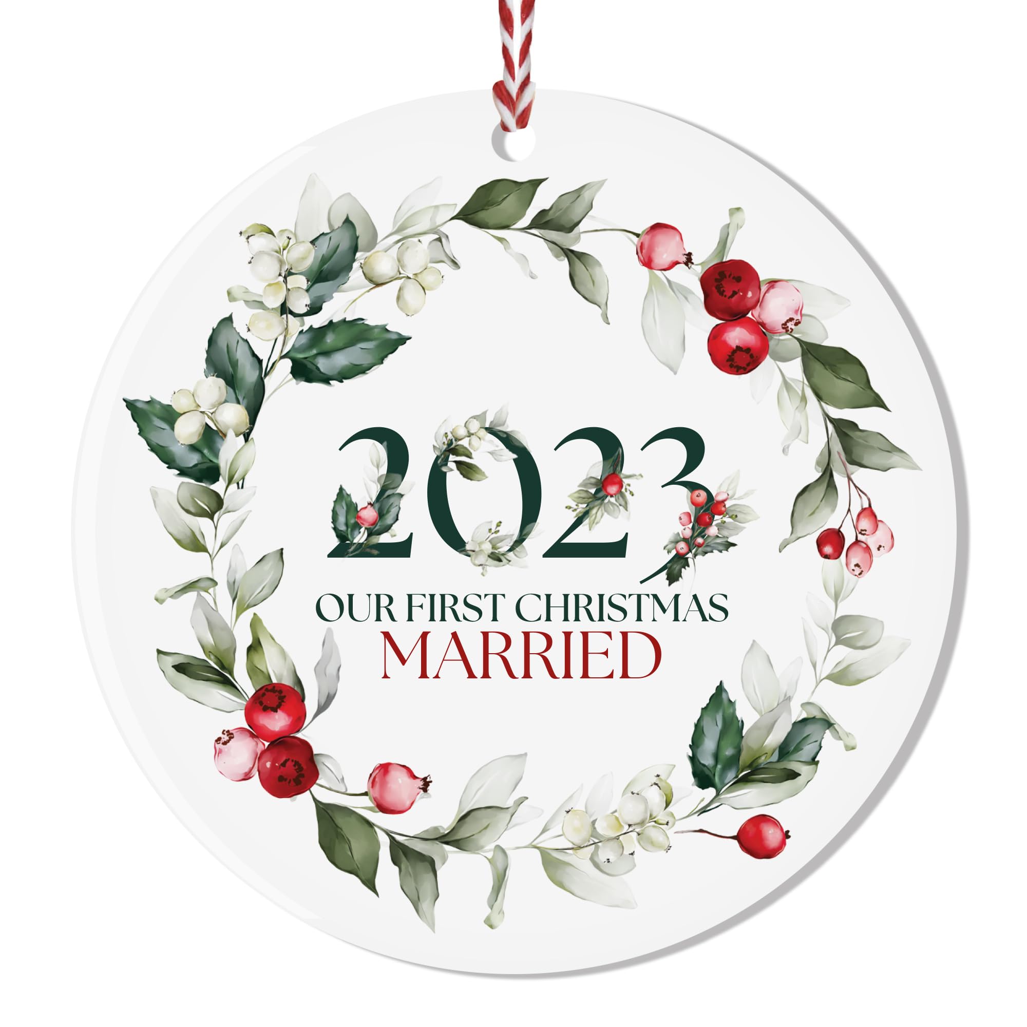 2025 Our First Christmas Married Christmas Tree Ornament Decoration Bauble - Gift for Husband or Wife