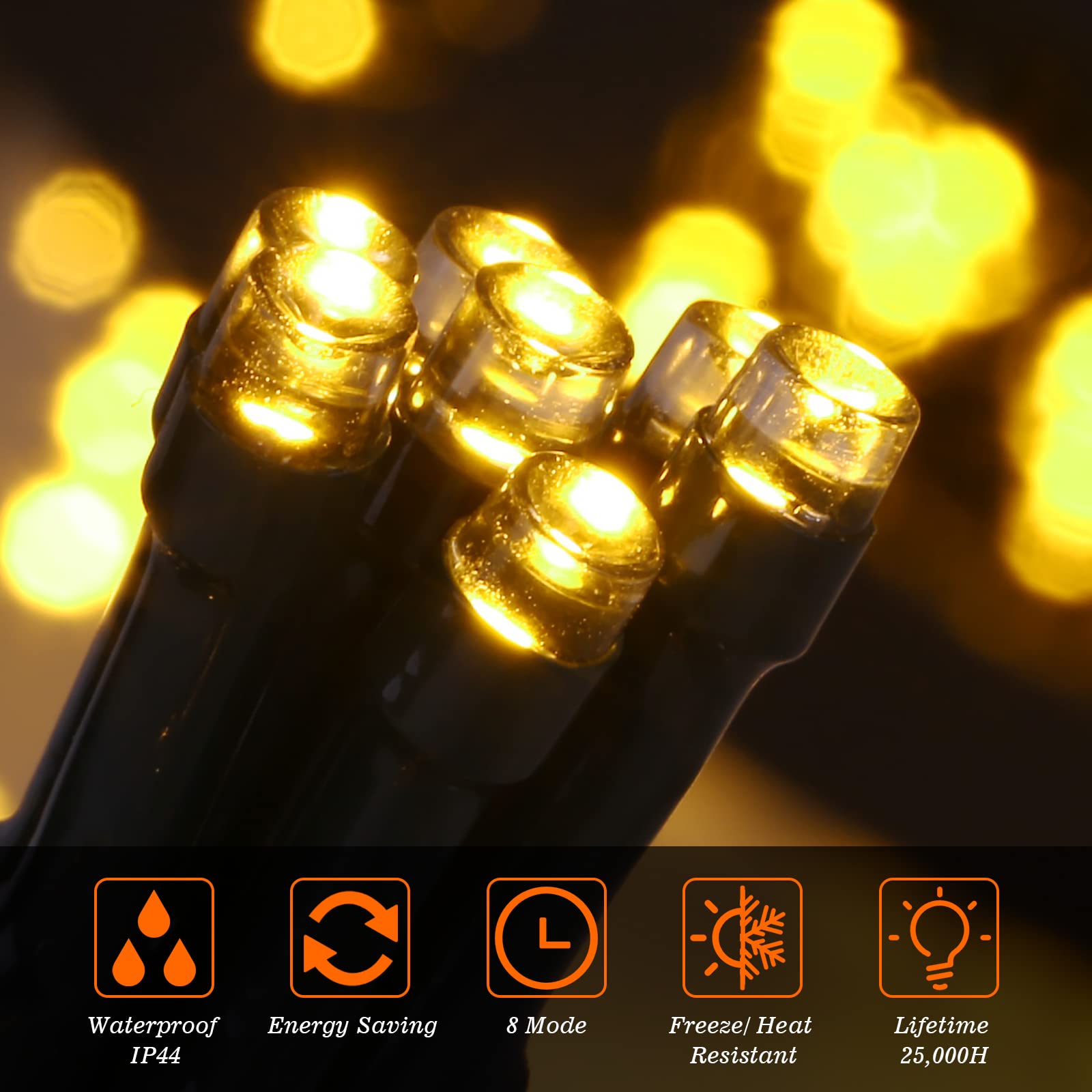 Marchpower 2000LED 50M Weihnachtsbeleuchtung Außen,Led Lichterkette mit 8 Modi IP44 Wasserdicht Strom Lichterkette Innen Weihnachtsdeko für Weihnachtsbaum, Balkon, Garten, Terrasse, Hochzeit, Party | 8 Modi, wasserdicht, strombetrieben, für Innen & Außen,