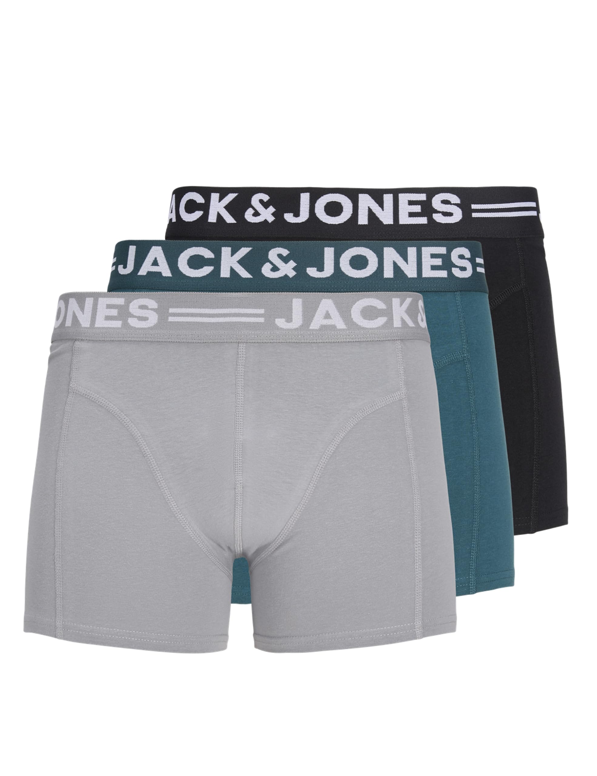 Jack & Jones 3 Pack Sense Logo Trunks - Multi