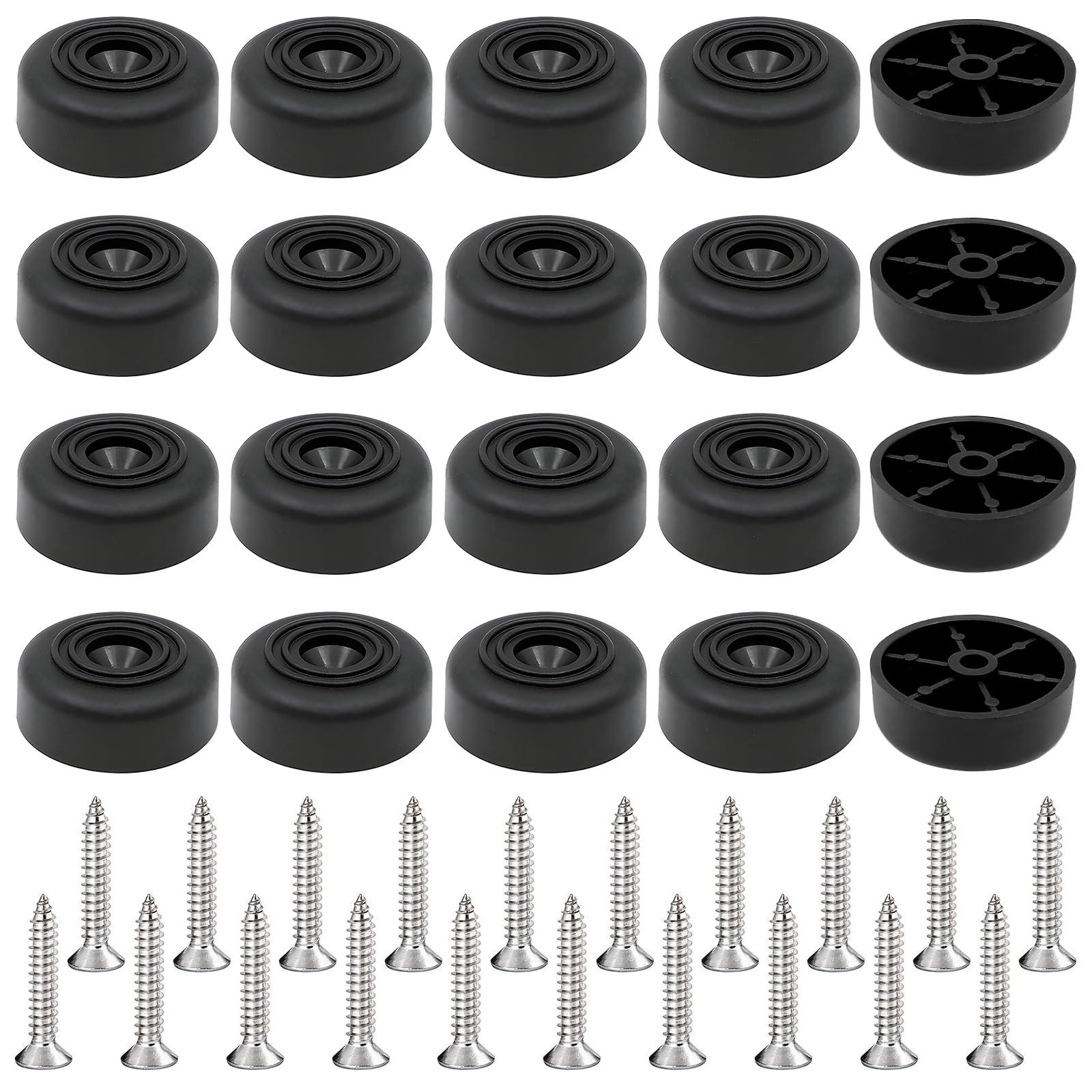 130 Stück Gummifüße Set – 3 Größen, Mit Edelstahlschrauben, Für Möbel & Küchengeräte