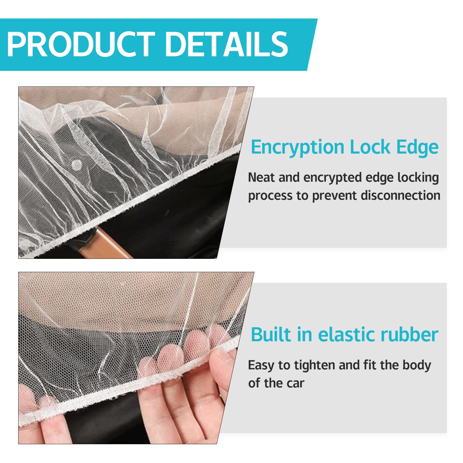 Mosquito Guard Universal Baby Mosquito Net for Prams, Strollers, Car Seats & Travel Cots, Breathable, Lightweight Mosquito Net Travel for Infants - Image 4
