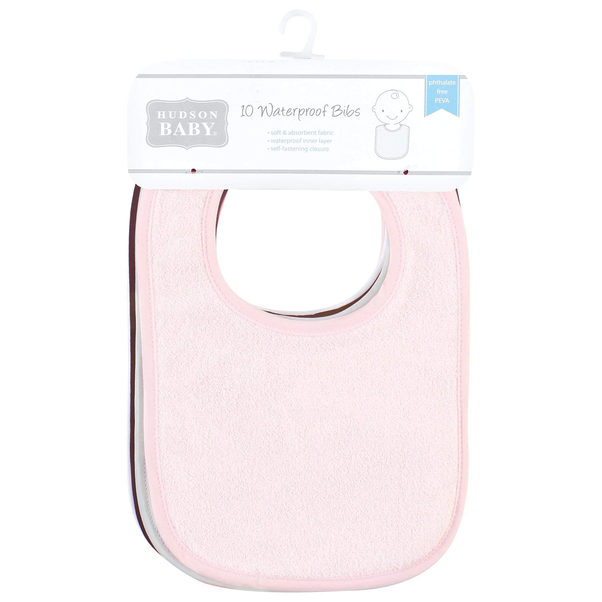Hudson Baby Unisex BabyDrooler Bib with Waterproof Lining