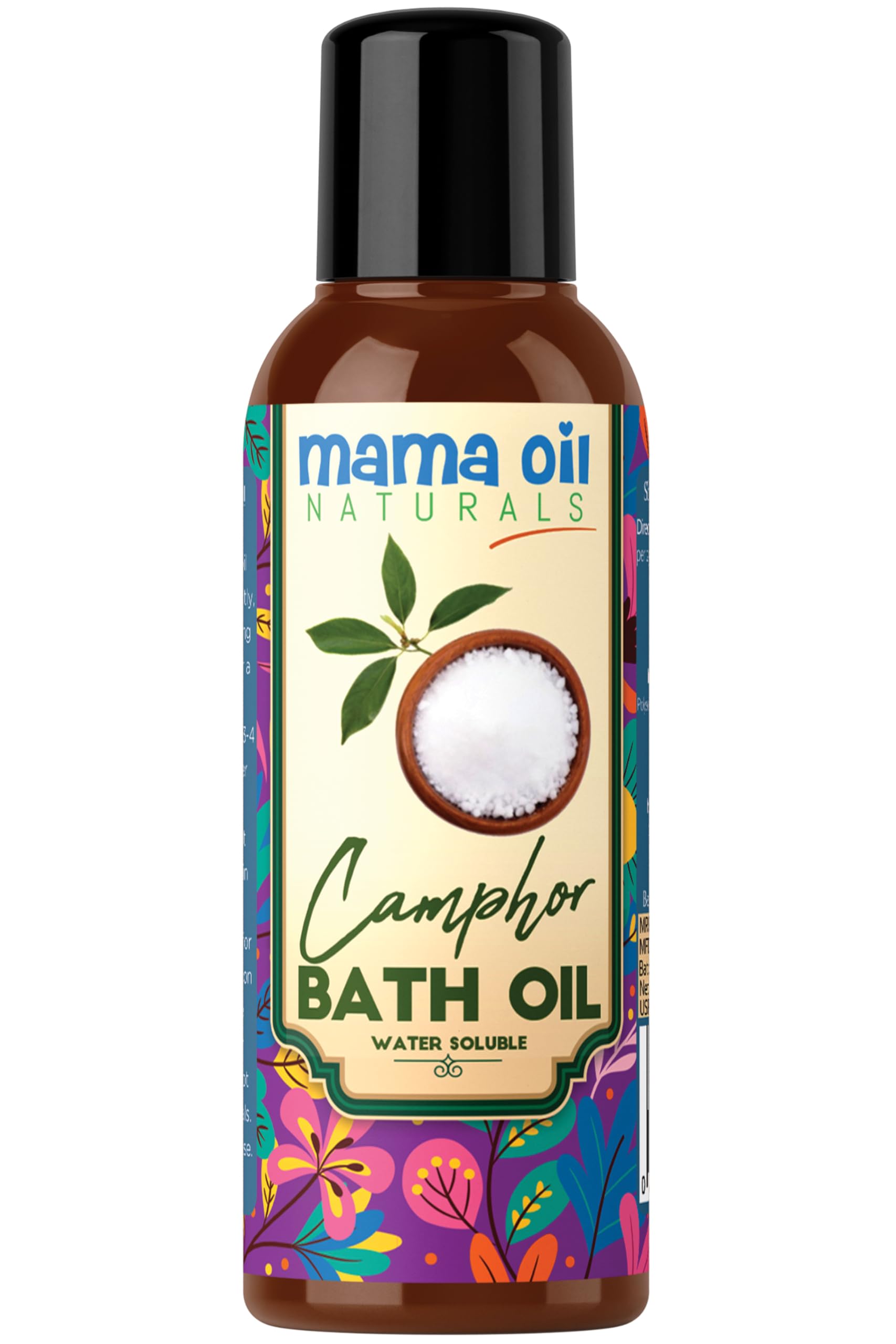 Camphor (Kapoor) Oil for Bath | Additive for Bathwater & Bathtub | Water Soluble Pure Essential Oil Emulsion to Promote Relaxation and Muscle Comfort for Women & Men (100 ml)