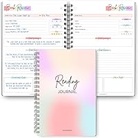 Templatables Reading Journal for Book Lovers: A5 Rainbow Log Book to Summarize, Review & Rate Books