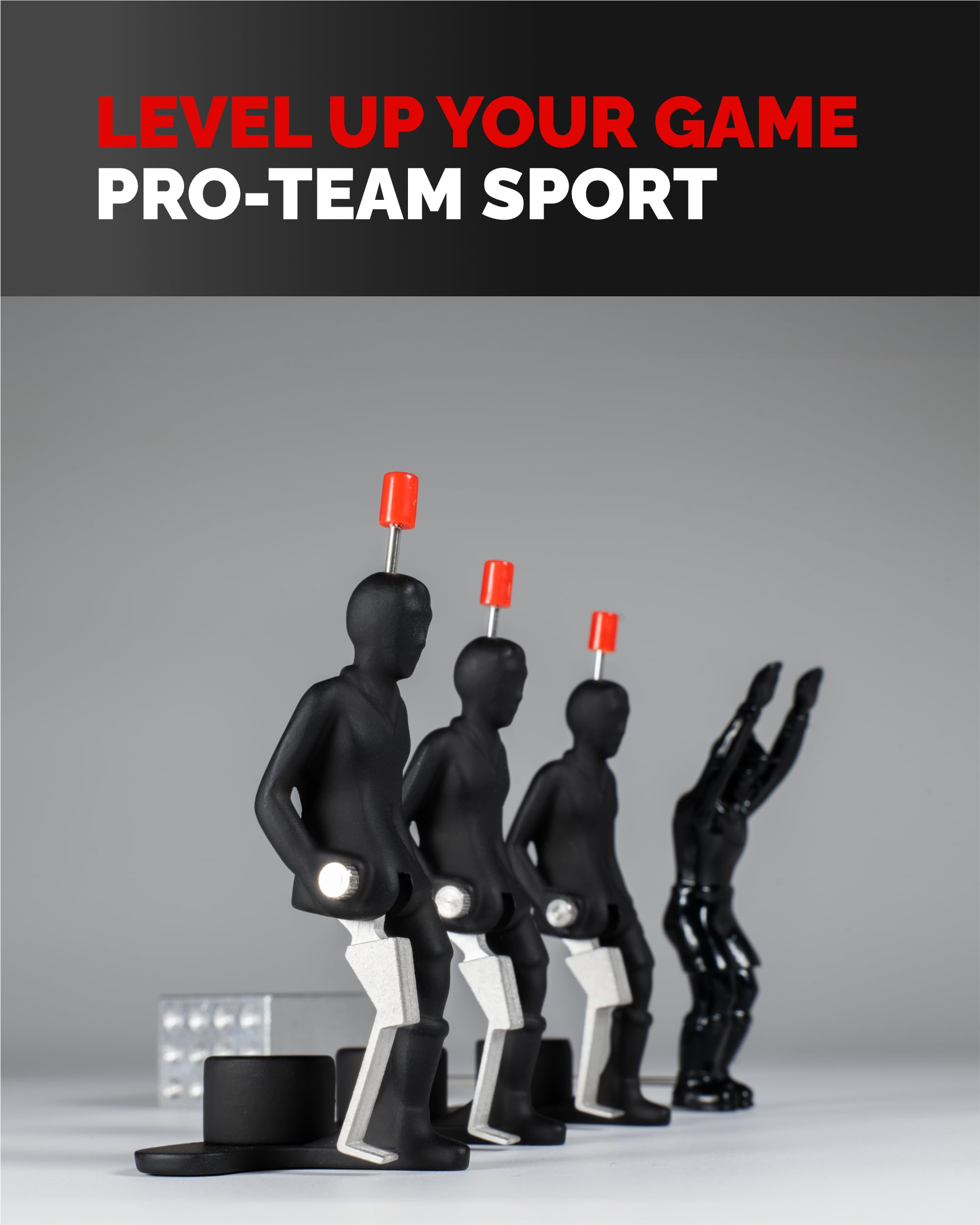 TIPP-KICK Spieler Pro Kicker Allround schwarz Tischfußball-Zubehör, Original Profi Spieler für Groß & Klein, Fußball-Figur mit präzisen Schüssen, Geschenkidee für Fans