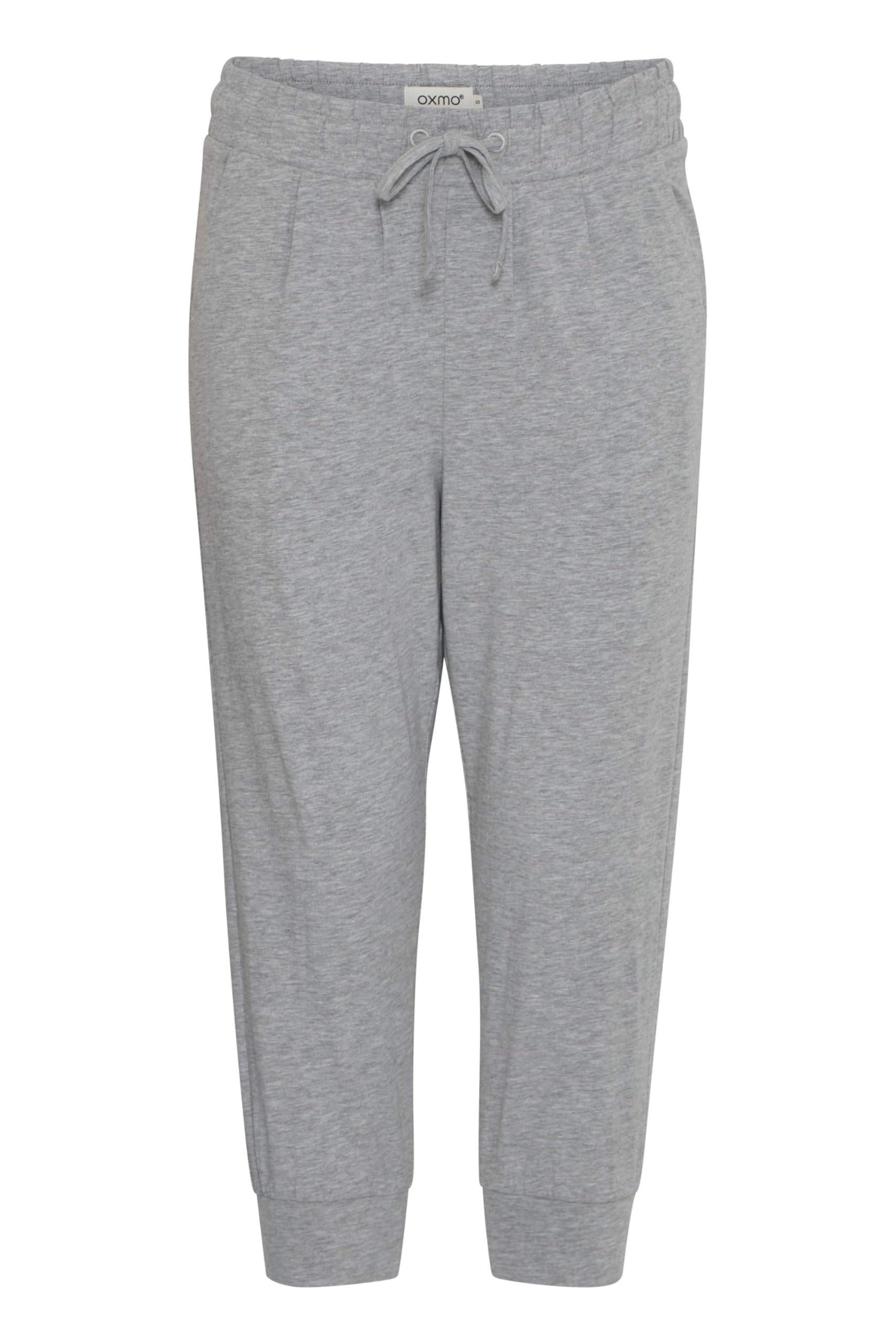 OXMO OXOdda Damen Hose Stoffhose Caprihose Single Jersey Baumwolle mit Stretch Kurze Joggpant mit elastischem Bund und Kordelzug Regular Fit