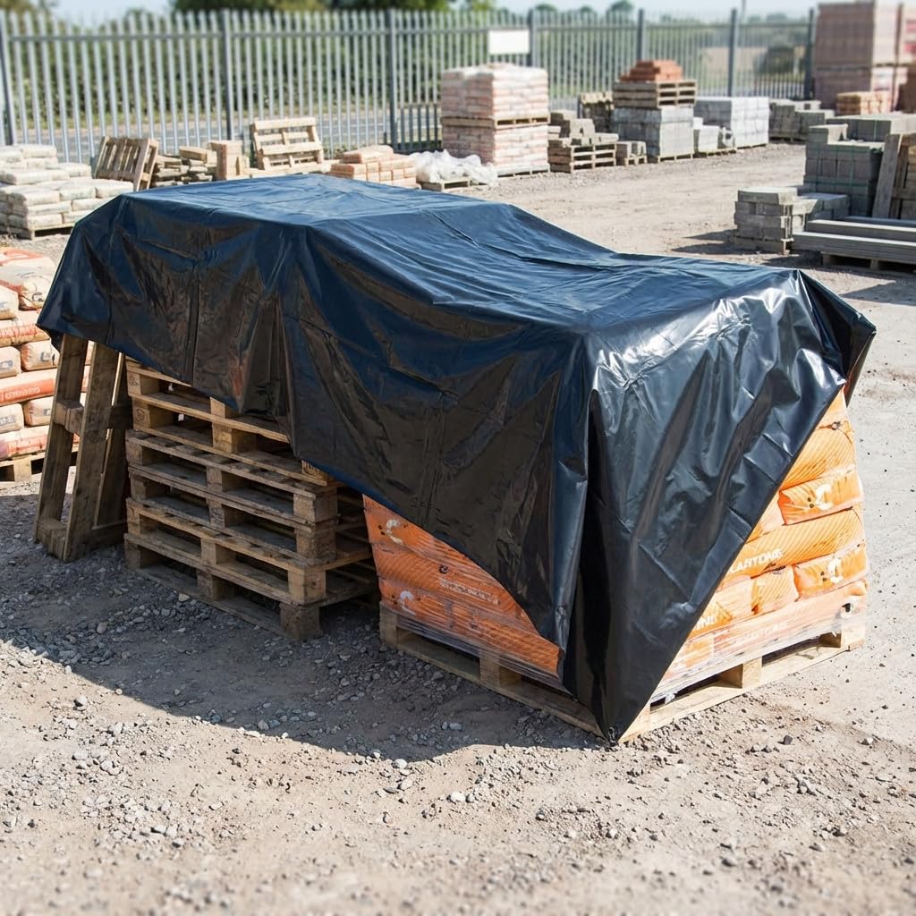 Suinga Toldo Protector Negro de Polietileno 4x10 Metros | Resistente al Sol y la Lluvia para Uso Exterior | Proteccion Duradera para Jardines, Obras y Almacenaje | Material Ligero y Facil de Instalar