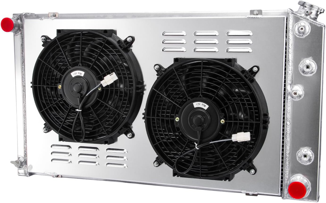 3 Row Radiator Shroud Fan for 1968-1973 Chevy Chevelle, 1973-1980 Chevy GMC C/K Blazer Jimmy, 71-90 Chevy Caprice More Cars Trucks 28" Wide Core