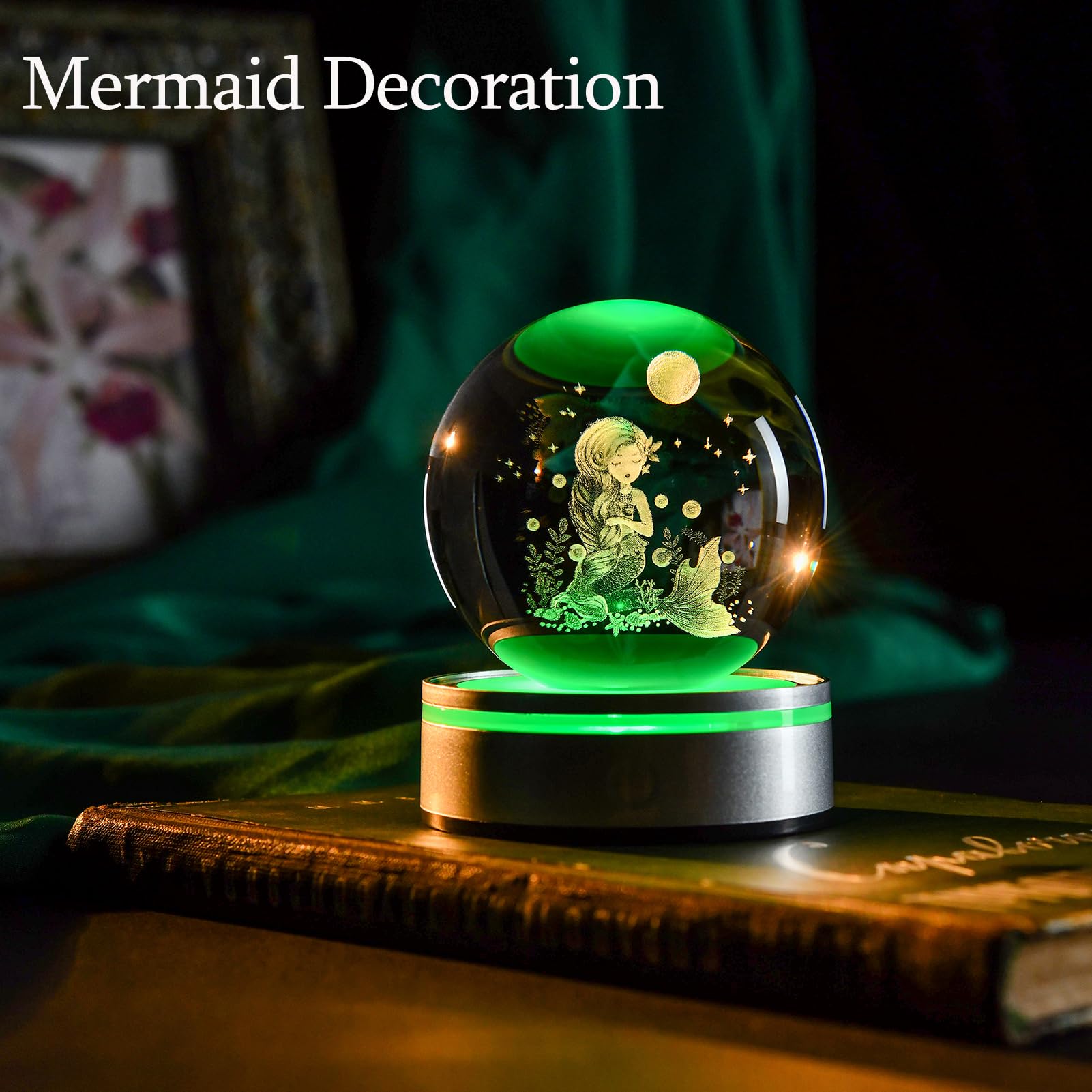 IFOLAINA Mermaid Crystal Ball Gifts for Girls Her Mermaid Lovers