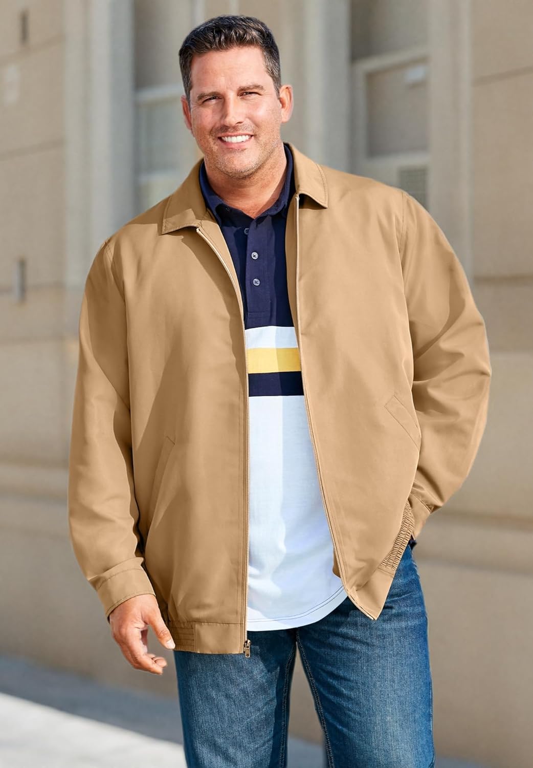 KingSize Men's Big & Tall Classic Water-Resistant Bomber