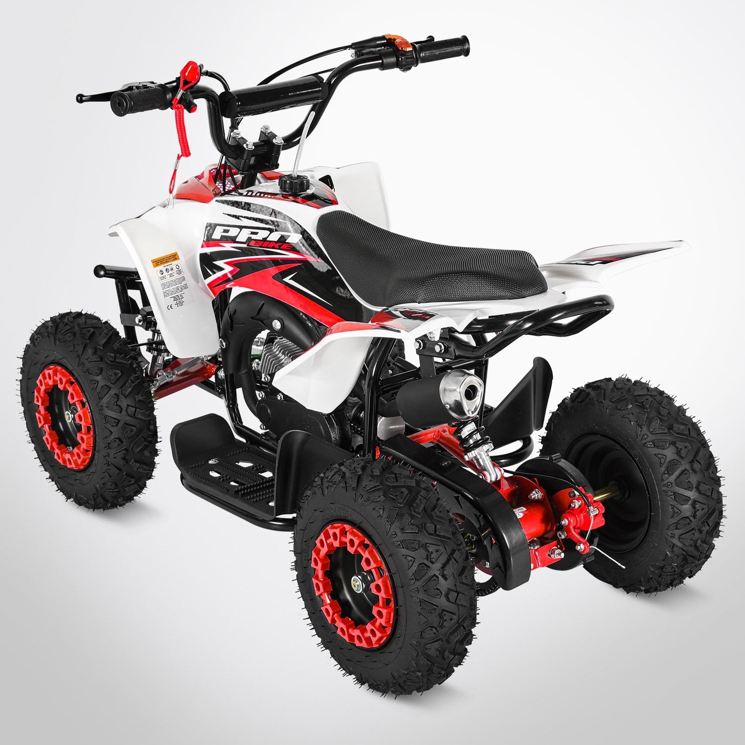 Pocket Quad TIRAX 49 - Mini Quad Enfant 50cc - Rouge et blanc