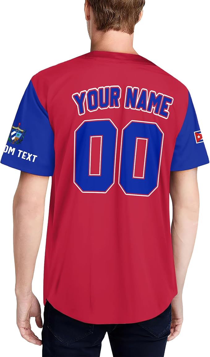 Camiseta personalizada de béisbol Cuba, jersey Cuba para hombre miniatura 7