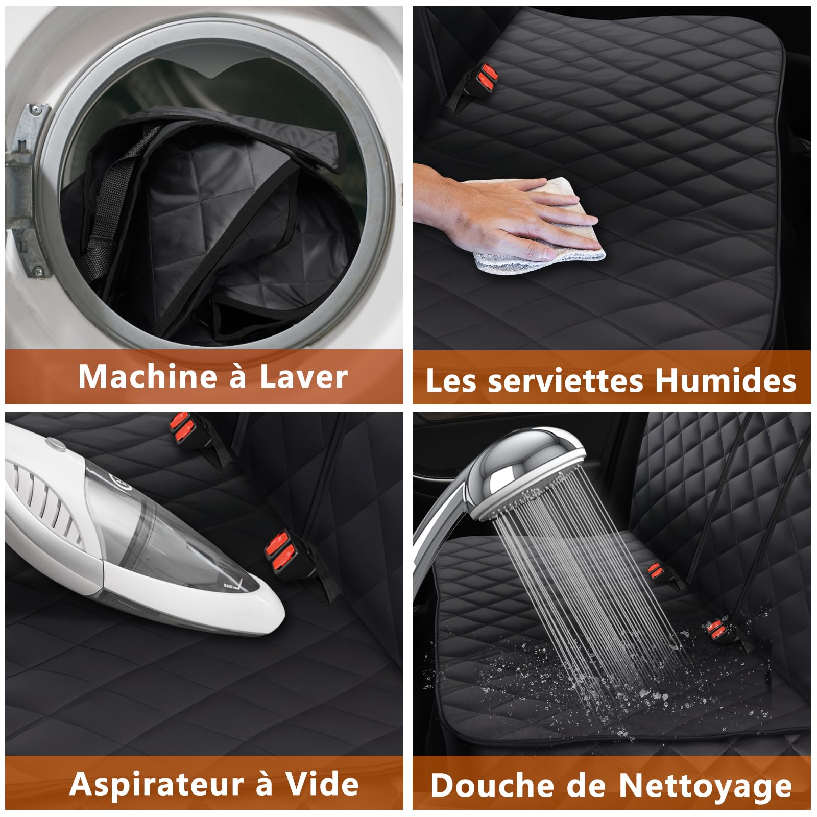 Alfheim Housse Siège Auto Chien - Protection Universelle 133x127 Cm, Imperméable, Anti-rayures, Antidérapante, Lavable En Machine
