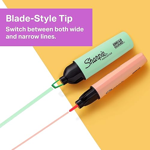 Miniatura 8 de Sharpie Resaltador resaltador de visión transparente con punta de cincel transparente resaltador de tanques surtido 4 unidades