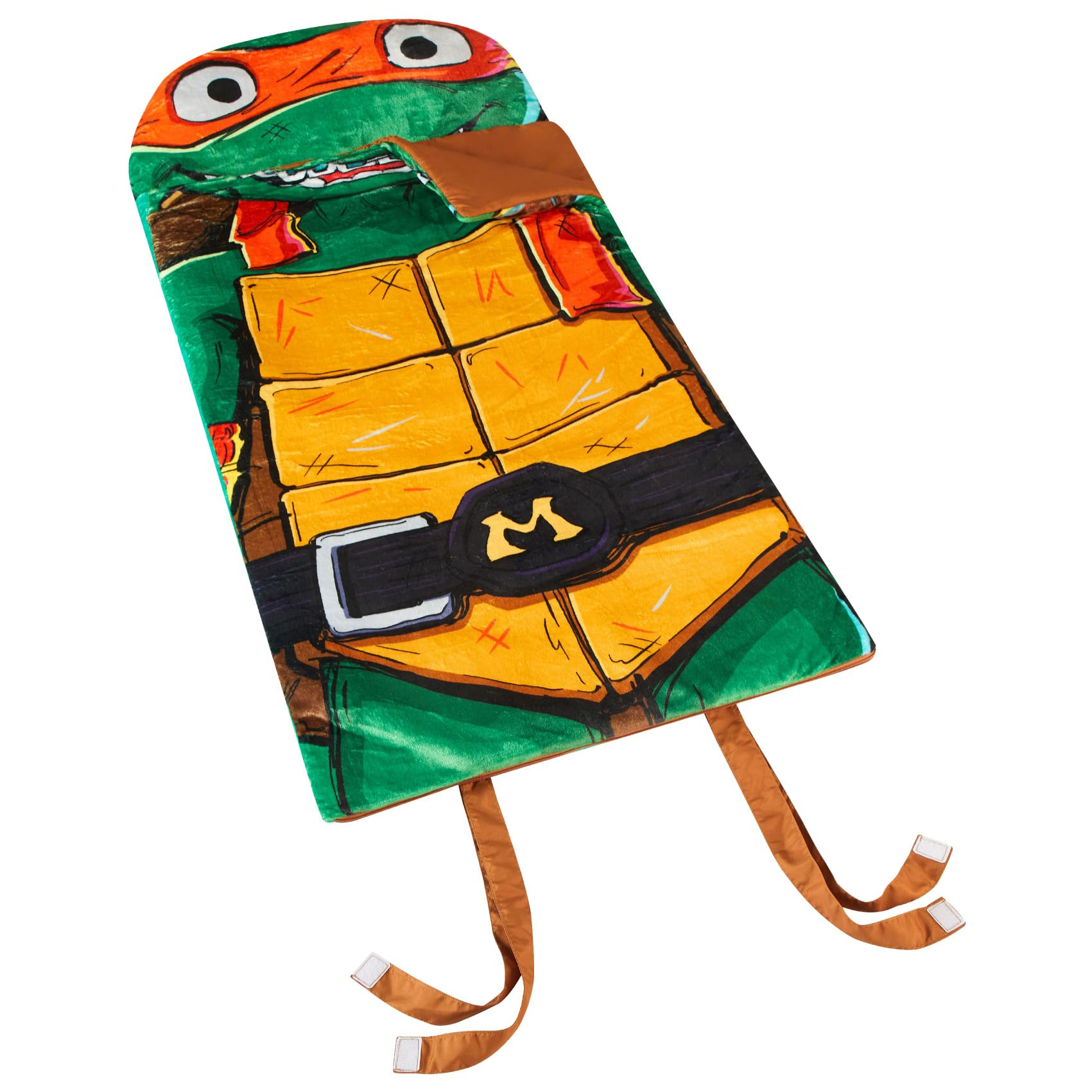Teenage Mutant Ninja Turtles Faux Fur Figural Slumber Sleeping Bag for Kids,58