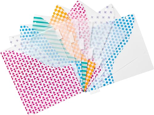 Miniatura 9 de Avery Separadores de carpetas de plástico de 8 pestañas con bolsillos, pestañas grandes transparentes insertables, diseños surtidos, 1 juego (7709)