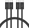 Belkin 2li Örgülü USB-C - USB-C Kablo, 1,5 m, 240 W, Yumuşak, Esnek ve Hızlı Şarj Kablosu, iPhone 17 ve 16 Serisi, Galaxy S25, Pixel 10, iPad Pro ve Daha Fazlasıyla Uyumlu, Siyah