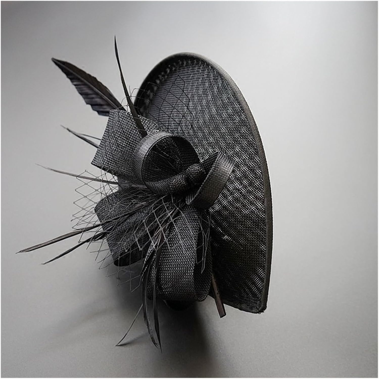 Women Chic Fascinator Hat,Cocktail Wedding Party Church Headpiece Fashion Headwear Feather Hair Accessories Sinamay Fascinators Hats