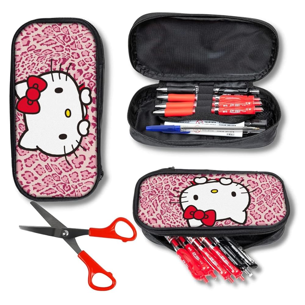 ハローキティ カメリアペンポーチ ピンク ローズチャーム付き ハローキティ カメリアペンポーチ ピンク ローズチャーム付き