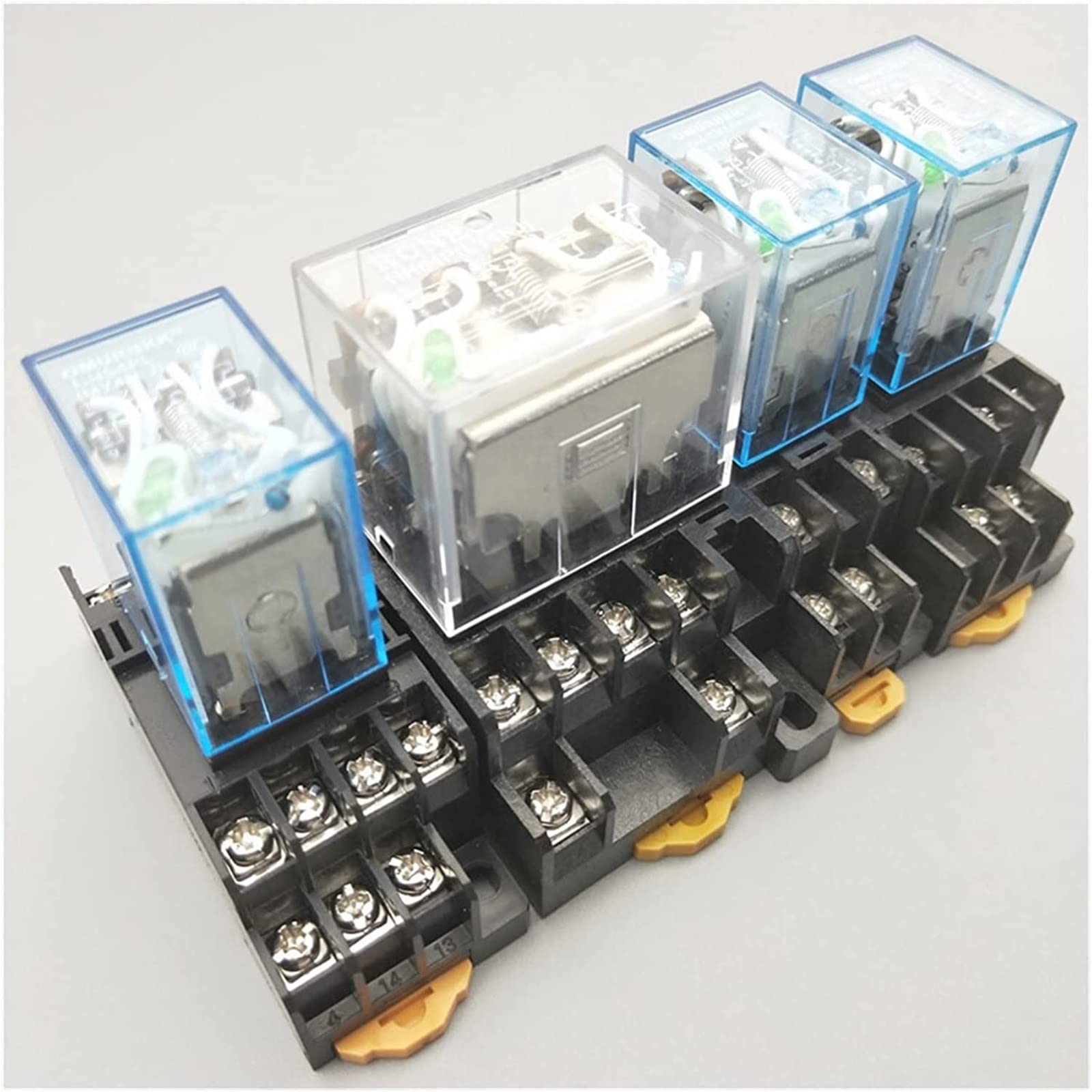 AERBNYEQP Relay 1pcs LY3NJ JQX-13F HH63P AC220v DC24v 12v 10A Silver Contact Electric Micro Mini Electromagnetic Coil with Socket(AC220V)