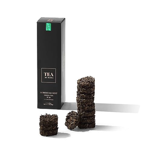 iLOLA Discos de té de hojas sueltas de menta marroquí No 26 Oprahs Favorite Things 2022 Mezcla refrescante de té verde y menta Cafeína media No