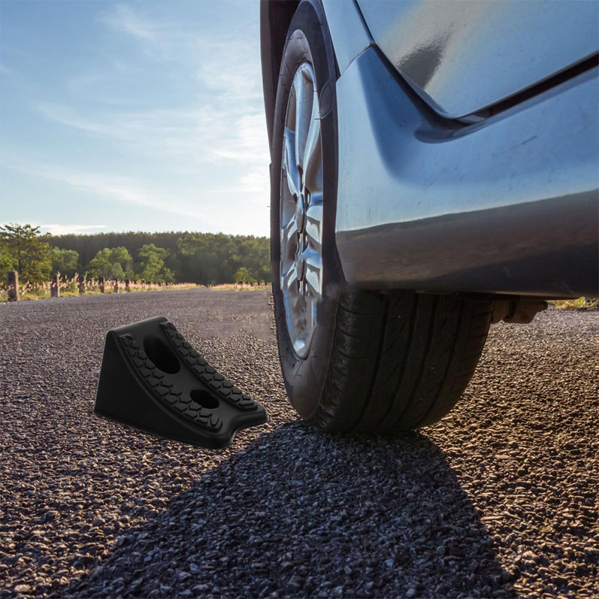 Calzos Piezas Que Proporcionan Estabilidad 2 Todoterreno en Vehículos para de Plástico Negro y Posicionamiento Preciso Neumáticos para Coches Mantenimiento y Aparcamiento