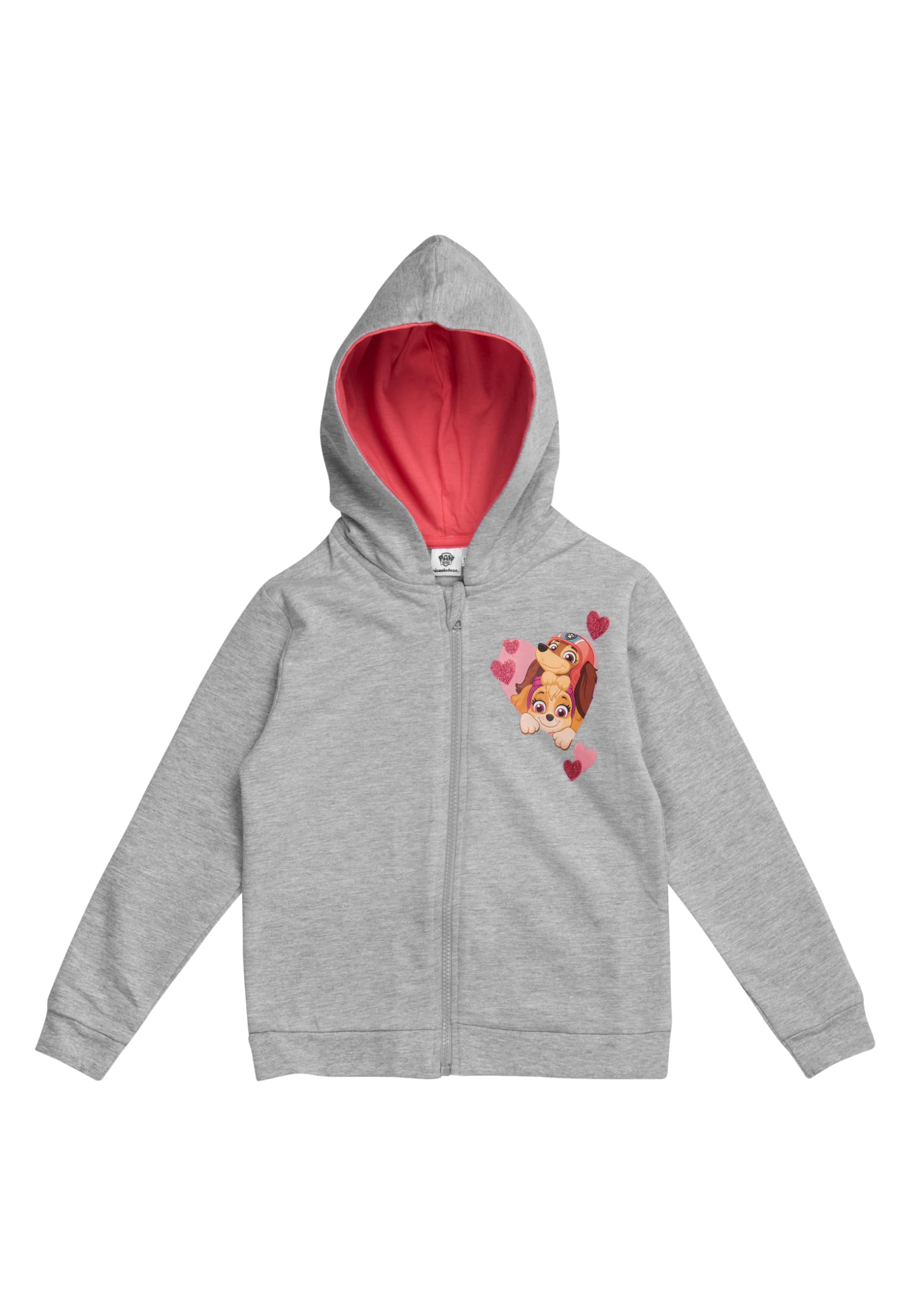 United Labels Paw Patrol Girls' Zip Up Hoodie, Grey, Grey, 98 cm-104 cm, grey, 98-104