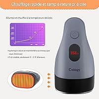 Vista 4 de Calogy Mini prensa de calor, máquina de transferencia de calor, control de temperatura constante, base de seguridad aislada, se adapta a Gris