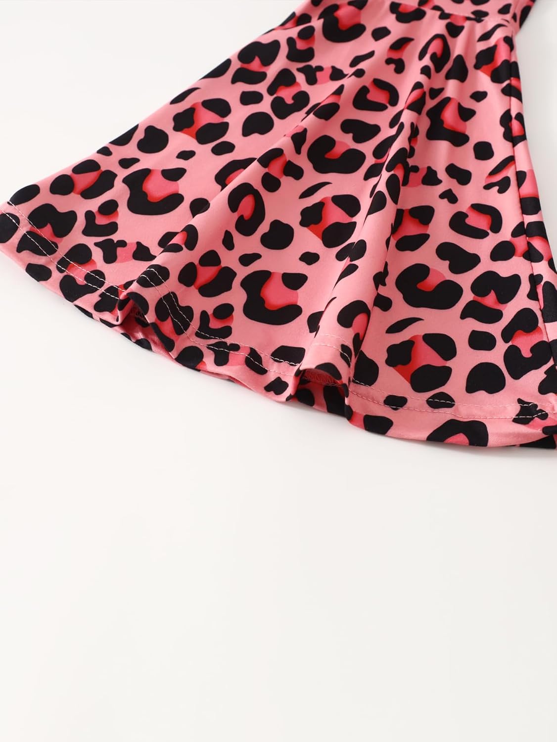 Kids Toddler Girl Clothes 4 Pieces Heart Graphic Print Top + Flared Pants Fall Winter Clothing Set 3-12Y - Image 6