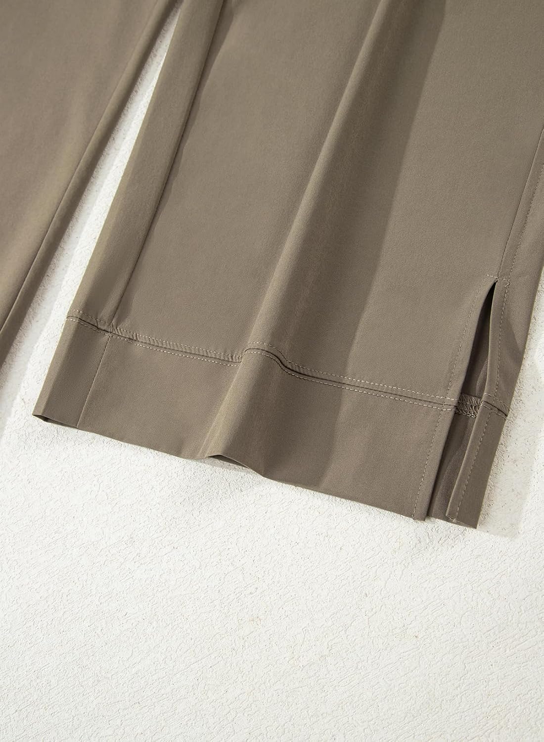 Dokotoo Womens Summer Lightweight High Waist Wide Leg Stretch Baggy Pants Casual Quick Dry Split Cropped Pants with Pockets - Image 6