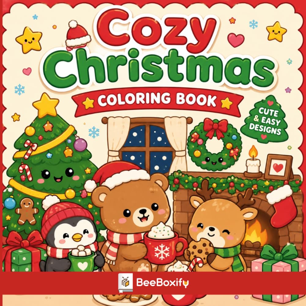 Cozy Christmas Coloring Book: Cute Winter Scenes, Cozy Hot Cocoa, Christmas Trees, Gifts & Magical Holiday Fun