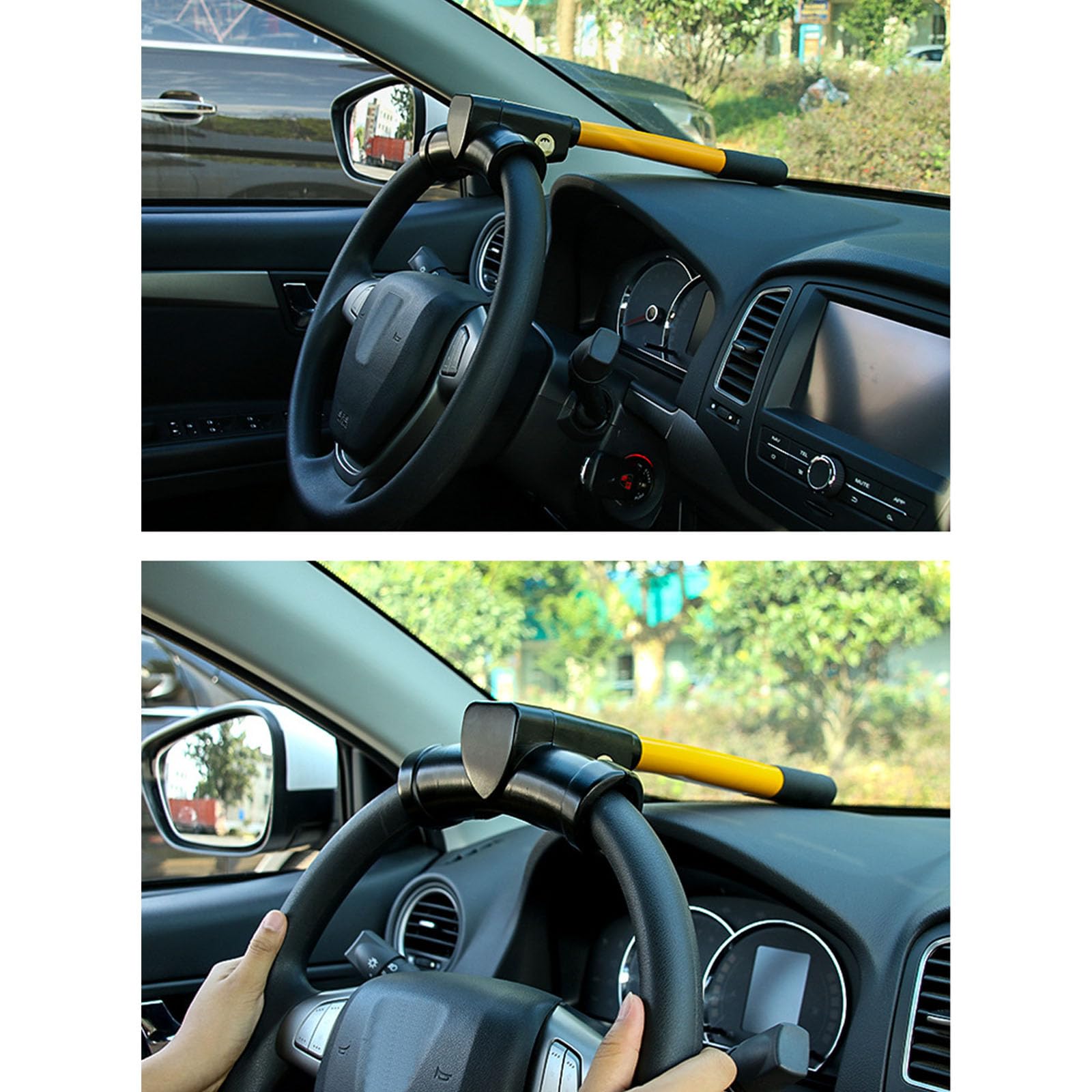 Canne Antivol Voiture Volant, Compatible avec Citroën Basalt, Blocage du Volant avec Clé Antivol De Voiture Blocage du Volant Sangle Antivol, Type B